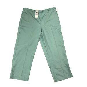 Alfred Dunner Classic‎ Fit Pants Women's 18 Mint Green 27" Inseam New with Tags